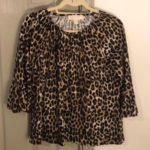 Michael Kors Leopard Print Blouse